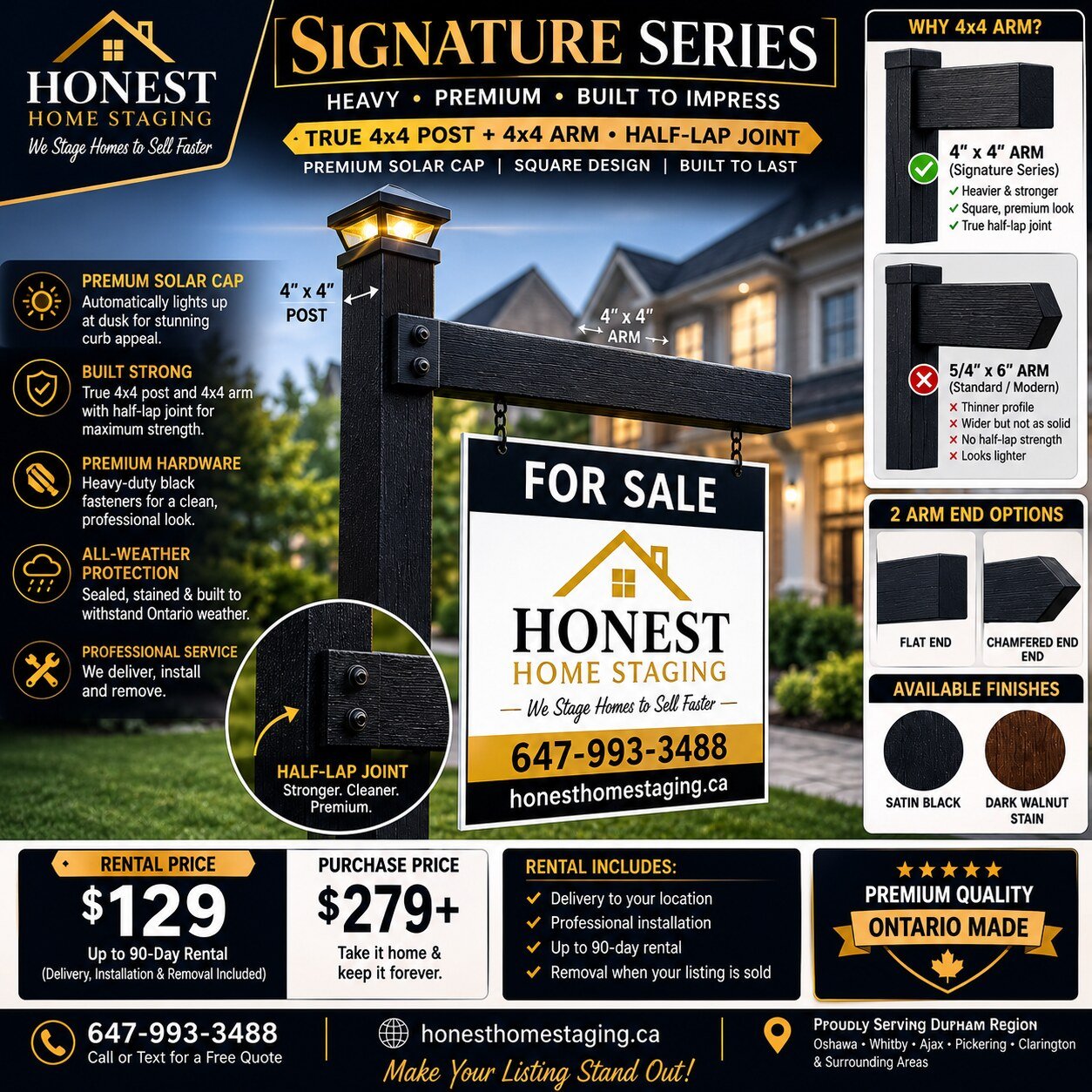 Signature Series 4x4 real estate sign post